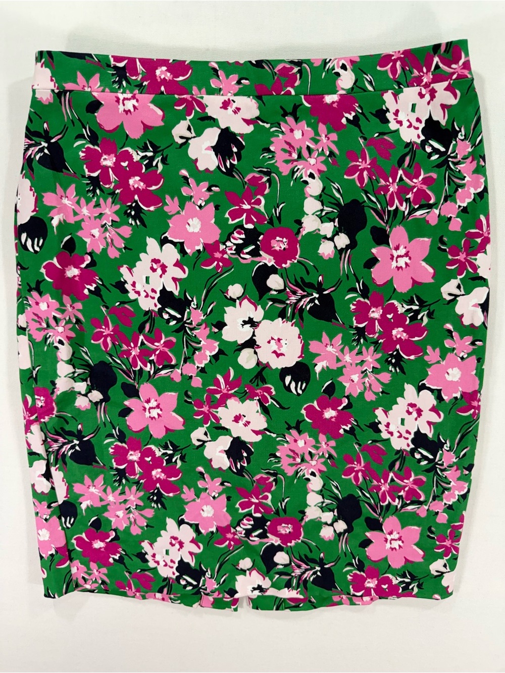 J.Crew Printed Pencil Skirt Floral Green & Pink Size 6